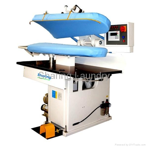 Commercial steam laundry press iron machine