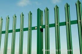 Factory cheap & high quality galvanized and pvc coated steel palisade fencing 3