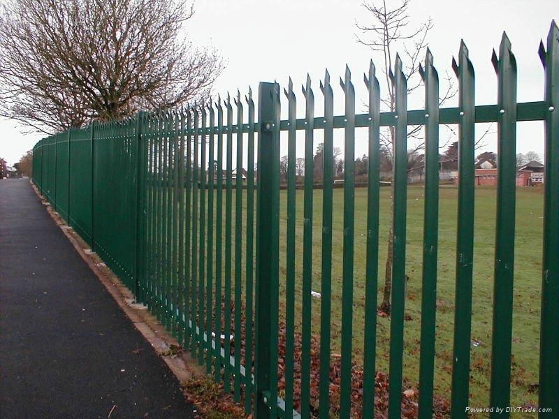 Factory cheap & high quality galvanized and pvc coated steel palisade fencing