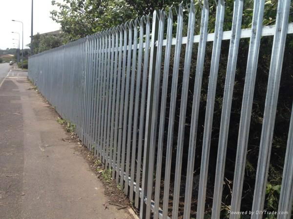 Factory cheap & high quality galvanized and pvc coated steel palisade fencing 5