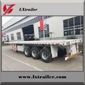 Best Selling 3 Axle Side Panel Semi Trailers Flat Bed Trailer with strong steel