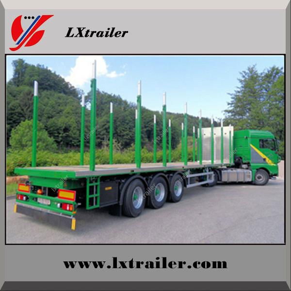 Best Selling 3 Axle Side Panel Semi Trailers Flat Bed Trailer with strong steel 2