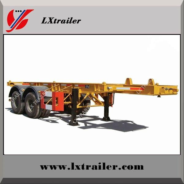 LIANGXIANG brand skeleton semi trailer for sale loading container