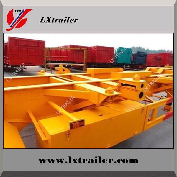 LIANGXIANG brand skeleton semi trailer for sale loading container 4