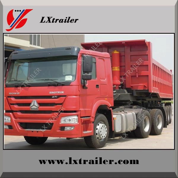 Top ranking 2 or 3 axles 20-60CBM tipper trailer / rear end dump truck semi trai 4