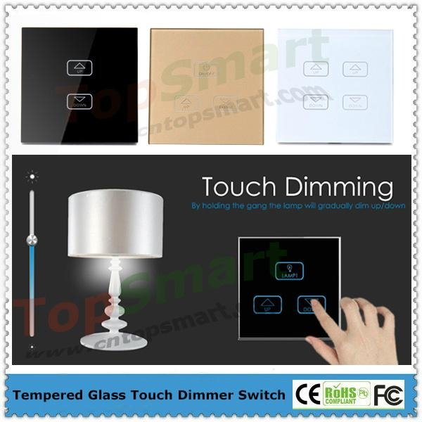 UK Standard Wifi Mobile APP Remote Control Light Dimmer Touch Panel Switches 2