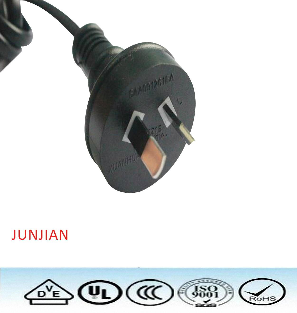 SAA plug 3 pin type power cord  2