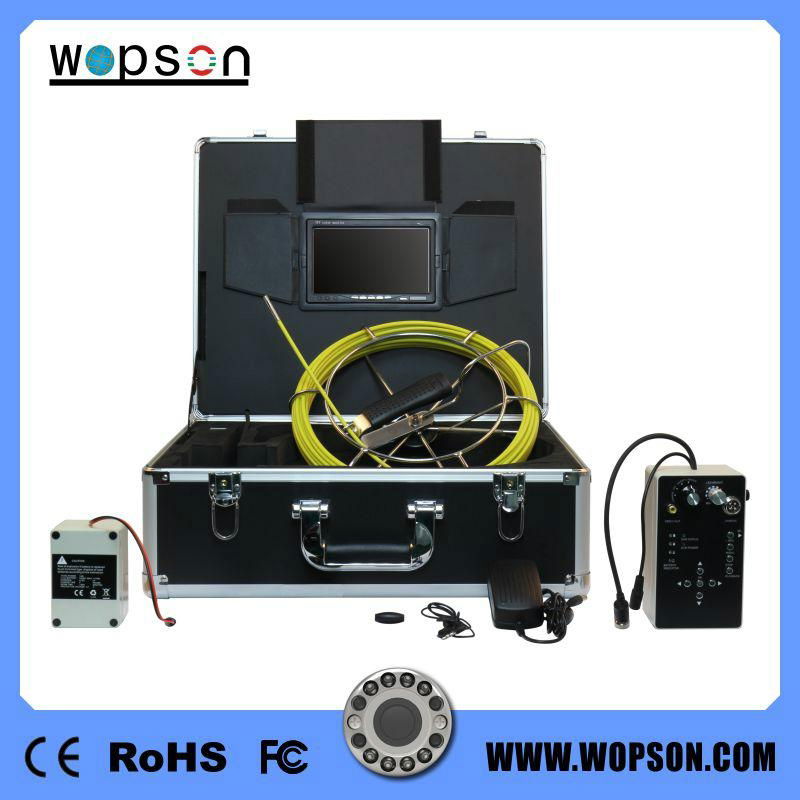 waterproof pipe inspection camera with 7'' TFT color monitor 5