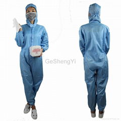 New Unisex Protective Anti Static Lab Coveralls Clothing with Hat