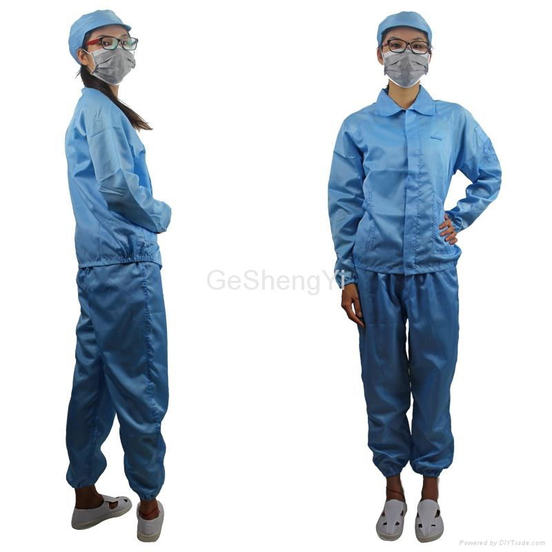 Hot Selling Man Women Protective Clean room Anti-Static Work Clothing Size XL 2