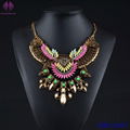 Charm Fashion Jewelry Pendant Chain Crystal Choker Chunky Statement Bib Necklace