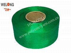 polyester fdy yarn colored green color 600D
