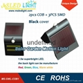 Newest designed COOL WHITE +RED LED Solar Sensor wall light 