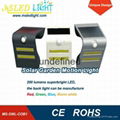 1.5w Smart Motion sensor solar led wall light for outdoor use