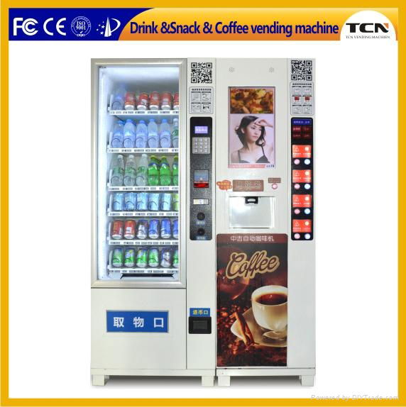 Automatic drink snack and coffee vending machine