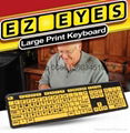 EZ EYE KEYBOARD NEW LARGE PRINT AS SEEN TV 4X LARGER WATERPROOF 1