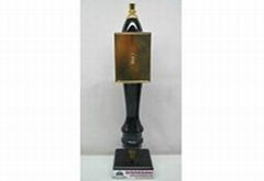Pipe Style Wooden Beer Tap Handle With Square Badge DY-TH124