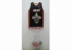 Basketball Wall Mount Bottle Opener With Net Catcher DY-BO20