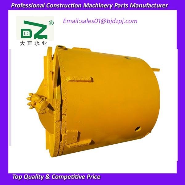 Rock drilling bucket for rotary drilling rig 