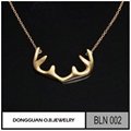BLN002 925 Sterling Silver Necklace Gold Matte Jewelry