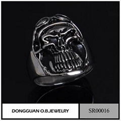 SR0016 Men Gay Stainless Steel The Expendables Skull Ring