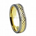 18K Gold Plated Titanium Wedding Rings For Women 1