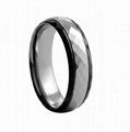 Highly faceted tungsten ring