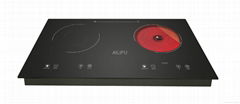 induction VS infrared cooker 2 burners cooktop