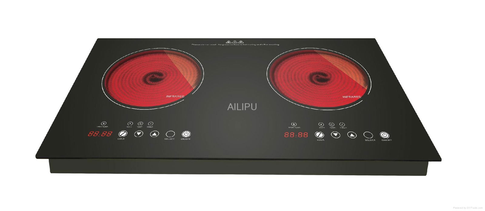 2 burners infrared cooker 3600W high power ceramic cooker