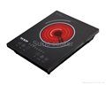 2014 hot selling new design 2200W double circle heating infrared ceramic cooktop 5