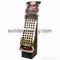 Apparel Corrugated cardboard hanging floor display stand 1