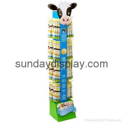 Apparel Corrugated cardboard hanging floor display stand 2