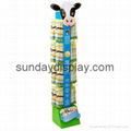 Apparel Corrugated cardboard hanging floor display stand