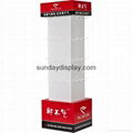 Apparel Corrugated cardboard hanging floor display stand 4