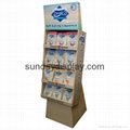 Corrugated peg side wing display stand