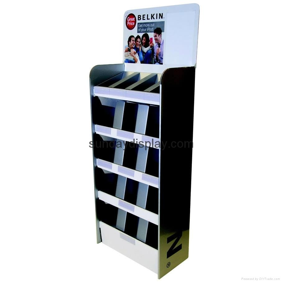 Corrugated compartment display stand