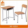 HY-0201 plywood classroom table and chair school furniture 1