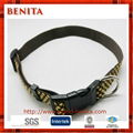Custom Cheap Jacquard Ribbon Dog Collar Fashion Jacquard Pet Collars