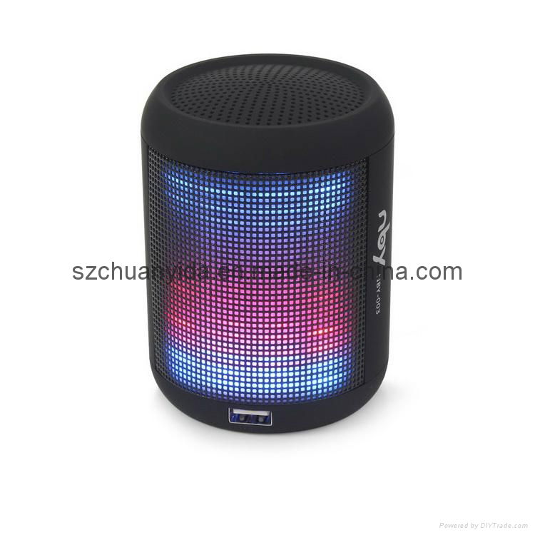 Mini Bluetooth Speaker with FM and TF Card Fuction LED Light 