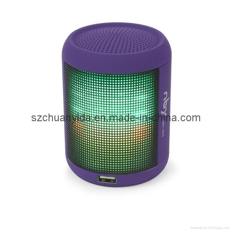 Mini Bluetooth Speaker with FM and TF Card Fuction LED Light  4