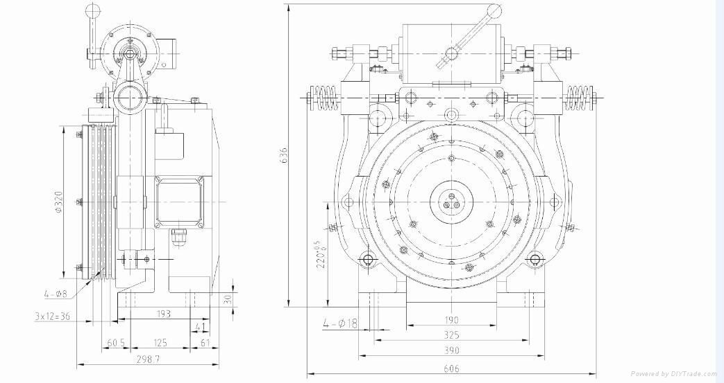 Elevator parts Traction machine GETM1-450KG 2