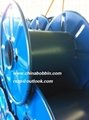 Pressed steel bobbin cable spool for