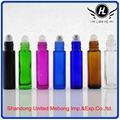 High quality Empty 10ml Roll On Bottles Clear Glass Refillable Perfume Oil Lip B 1