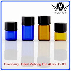 2016 hot selling empty 1ml 2ml 3ml 4ml 5ml mini glass bottles with good packing