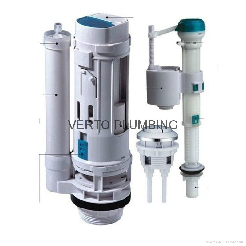 Toilet Flush Mechanism Fill Valve Flush Valve Push Button