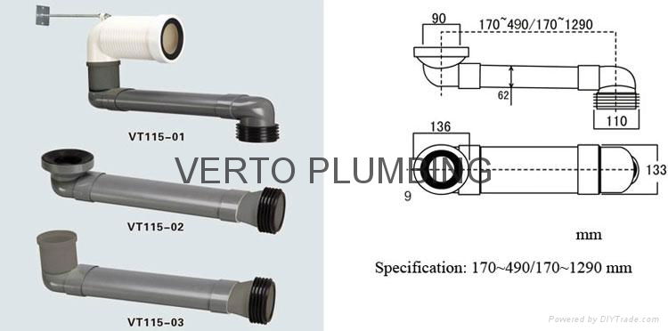 Pipe Fittings Flexible Outlet to Floor Connection  2