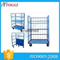 4 doors steel wire rolling metal storage cart 2