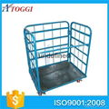 4 doors steel wire rolling metal storage cart 5