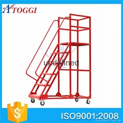 collapsible steel platform step ladder shelf