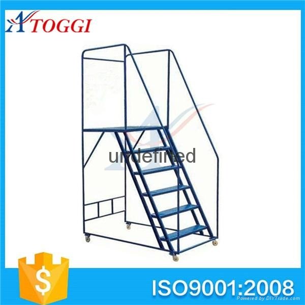 collapsible steel platform step ladder shelf 3
